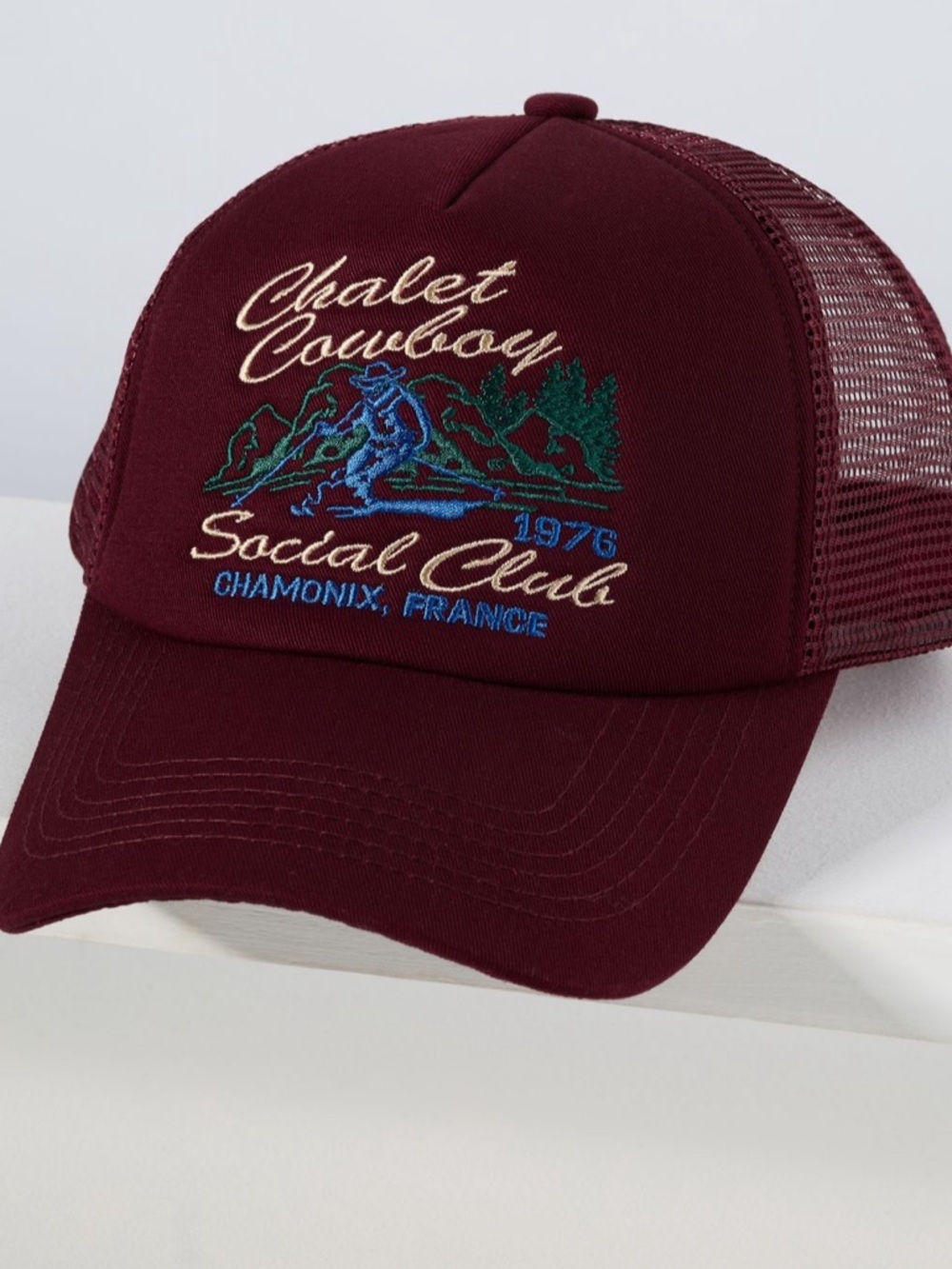 Anthropologie Worn/West Winter Trucker Hat - Chalet Cowboy Social Club